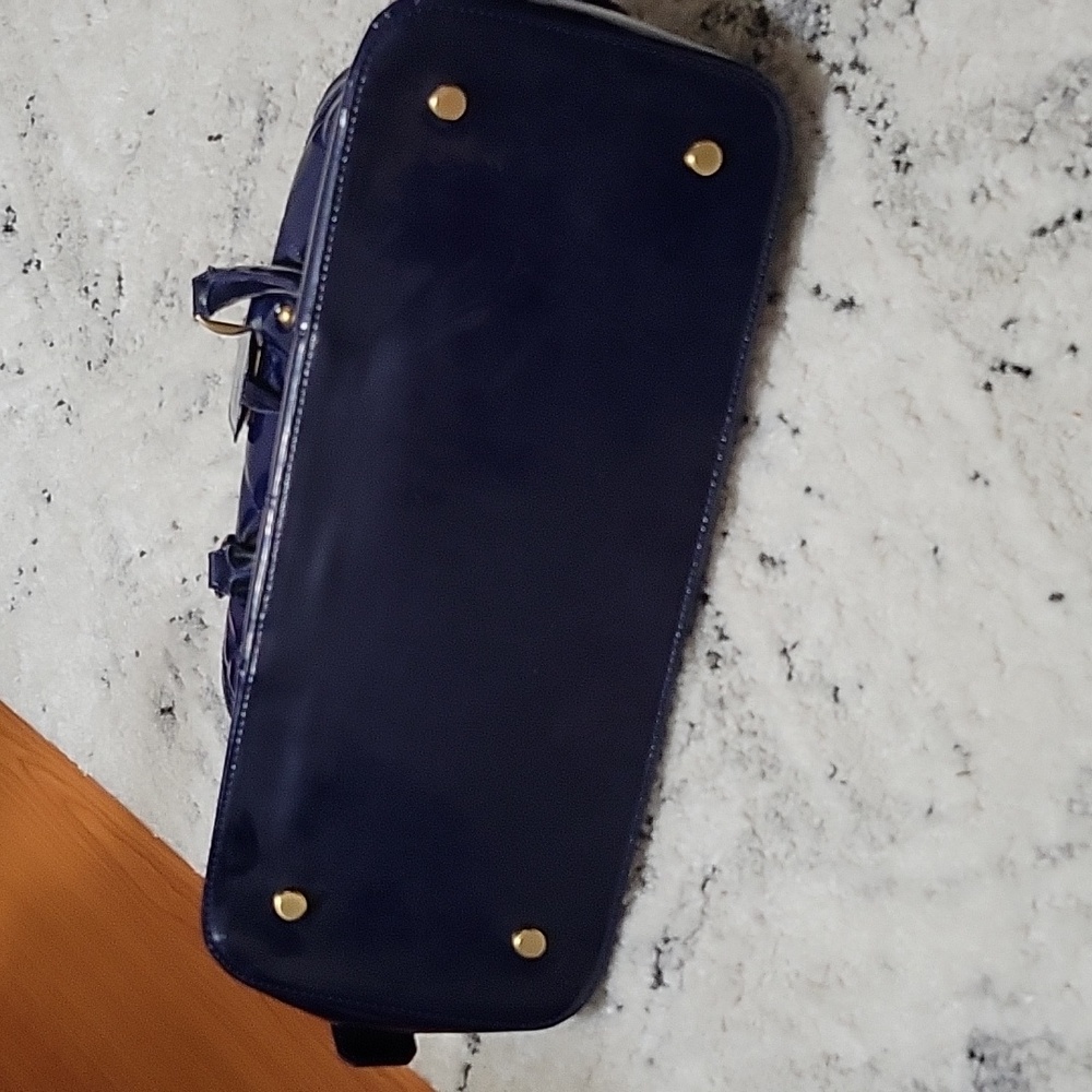 Maxx New York Blue Quilted Satchel - Picture 6 of 7